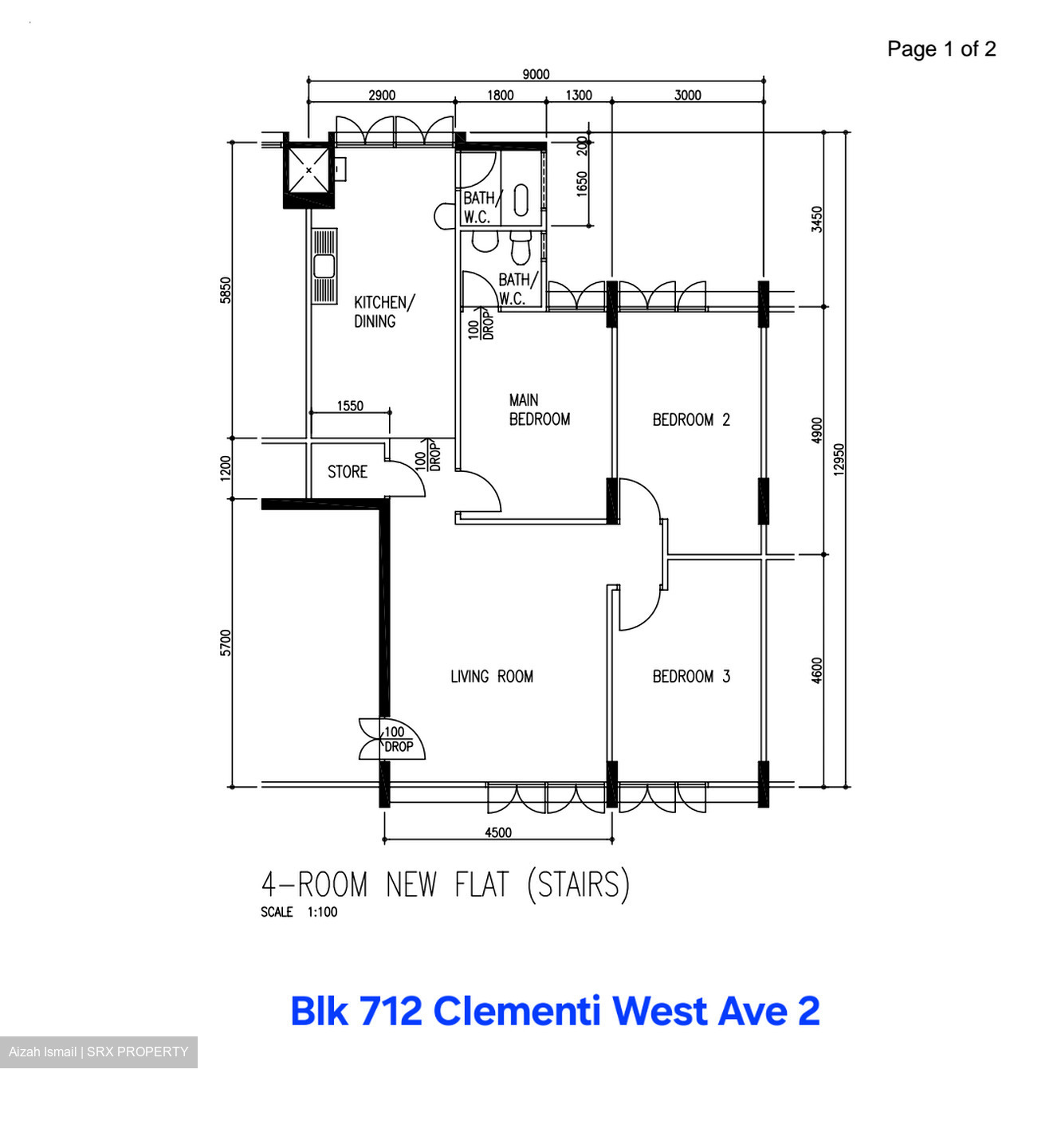 Blk 712 Clementi West Street 2 (Clementi), HDB 4 Rooms #427264271